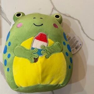 Squishmallows Green Frog Plush with Blue Spots
